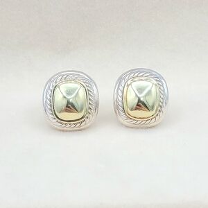 David Yurman Large Albion Gold Dome Earrings